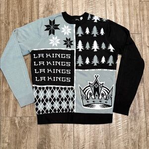 NHL UGLY SWEATER LA KINGS Black and Gray Men's Sweater SZ large